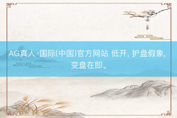 AG真人·国际(中国)官方网站 低开， 护盘假象， 变盘在即。