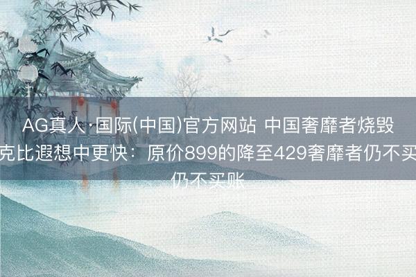 AG真人·国际(中国)官方网站 中国奢靡者烧毁耐克比遐想中更快：原价899的降至429奢靡者仍不买账