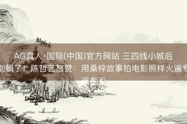 AG真人·国际(中国)官方网站 三四线小城后生别躺了！陈哲艺怒赞：用桑梓故事拍电影照样火遍专家